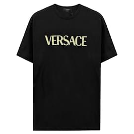 Oversized T-Shirt mit Logo - Versace