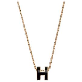Hermès Colgante Mini Pop Oro Collar para Mujer