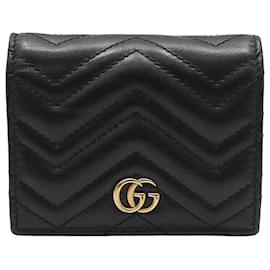 GG Marmont Matelassé Chevron Kartenetui schwarz - Gucci