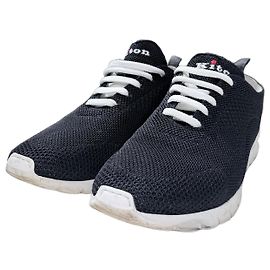 Kiton Baskets en maille de coton noir