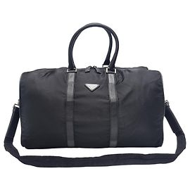 Prada Sacola Boston, Bolsa de Viagem, Bolsa de Golfe (Grade Unissex, Incluindo Alça)