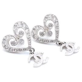 Orecchini pendenti Crystal Heart CC da donna - Chanel