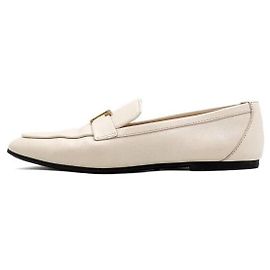 Tod's Mocassino da donna in acciaio oro bianco con logo