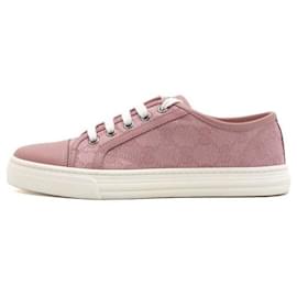 Sneakers basse GG Supreme in tela rosa - Gucci