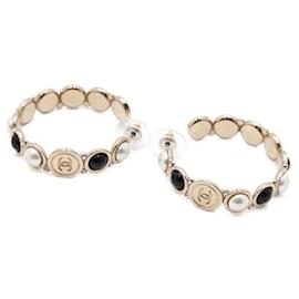 Orecchini a cerchio con perle di vetro Season - Chanel