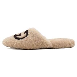 Gucci Pantufas de lã entrelaçada para mulher