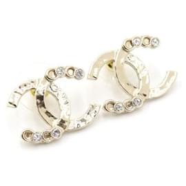 Chanel CC Logo Strass-Ohrringe
