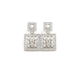 Chanel Orecchini CC quadrati in perle di cristallo da donna - Stagione