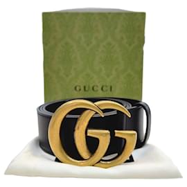 Gucci Wide Leather Belt Inch Black