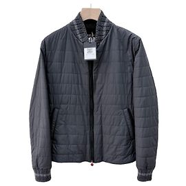 Kiton Maglia leggera in cashmere con zip grigio