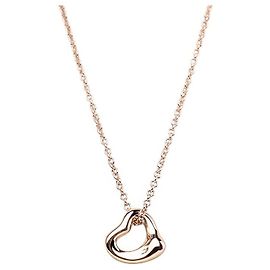 Tiffany & Co Colar Open Heart Elsa Peretti em ouro rosa