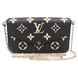 Louis Vuitton Pochette Felicie Monogram Empreinte Black Beige con tracolla a catena