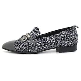 Tweed-Loafer für Damen mit Münzanhänger - Chanel
