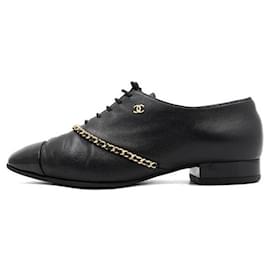 靴 CHANEL CAMBON leather shoes Cambon New classic Chanel men's sneakers Black Leather Nubuck ref