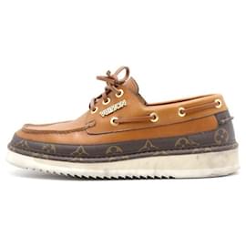 Louis Vuitton Mocassini Sneakers da Uomo con Logo Monogramma Marrone