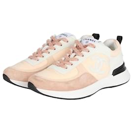 Sneakers in camoscio stile tennis rosa - Chanel
