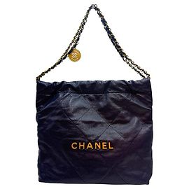Chanel Piccola borsa a tracolla con catena Navy