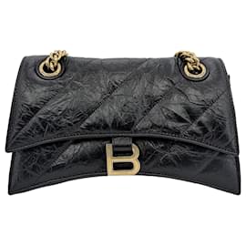 Balenciaga Piccola borsa a tracolla con catena e trapuntatura stropicciata