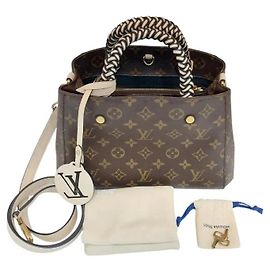Louis Vuitton Borsa Tote Montagne BB Noir Cream Monogram Borsa a Spalla