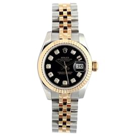 Orologio combinato da donna Datejust Original Black Diamond New Model - Rolex