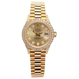 Rolex Datejust Original Diamond Gold Damenuhr