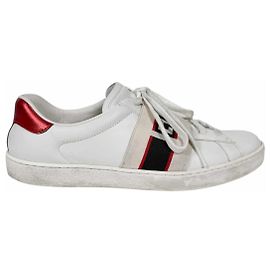 Gucci Sneakers basse Ace Banding da uomo Bianco