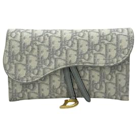 Dior Pochette WOC Oblique Saddle Small con catena Grigia