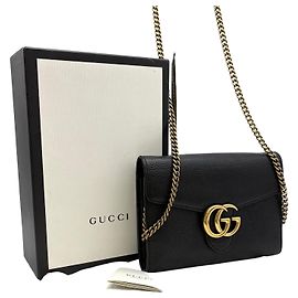 Gucci Borsa a tracolla con catena Nera