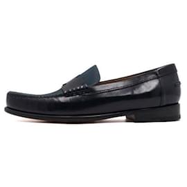 Hermès Mocassini in pelle di vitello blu navy da uomo