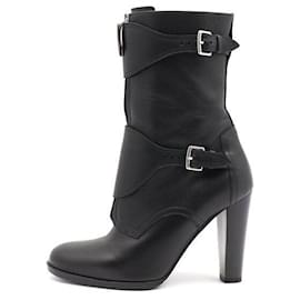 Hermès Stivaletti con cinturino in pelle nera