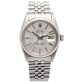 Rolex Relógio Datejust de aço para homem Mostrador Original