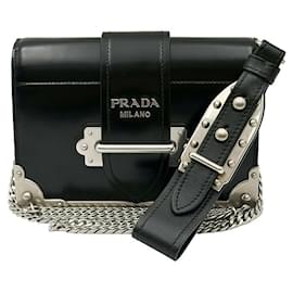 Clutch e Mini Crossbody in pelle Saffiano nera - Prada