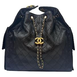 Chanel Borsa a Spalla Medium Chain in Caviar Nero