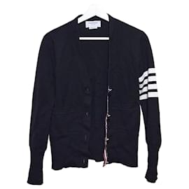 Klassischer V-Ausschnitt Cardigan aus Milano-Baumwolle - Thom Browne