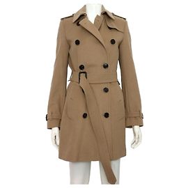 Burberry Beiger Damenmantel Jacke aus Woll-Kaschmir-Mischung