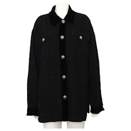 Miu Miu Overshirt Damenjacke Black Tweed