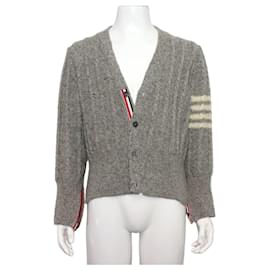 Thom Browne Strickjacke aus Wollmischung mit Zopfmuster für Herren