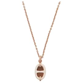 Pendentif Mini Maillon Petit Modèle Collier Femme Crème Or Rose - Hermès