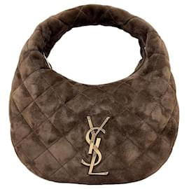 Saint Laurent Bolso de asa superior en ante acolchado