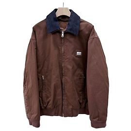 Gucci Logo Cotton Bomber Jacket Brown