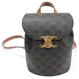 Bonny Rucksack aus Triomphe Canvas und Kalbsleder Tan - Céline