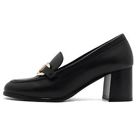 Salvatore Ferragamo Marlena Loafer aus schwarzem Leder mit goldenem Logo Damenschuhe