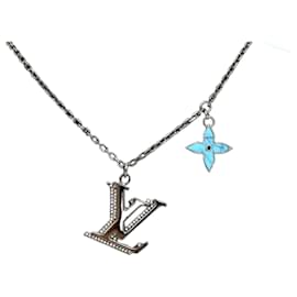 Louis Vuitton Collana INITIALS in Cristallo Turchese