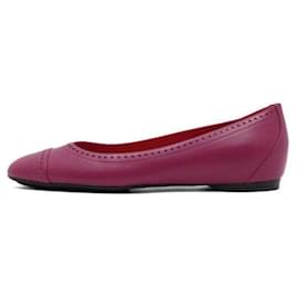 Hermès Rosa Leder Ballerinas für Damen