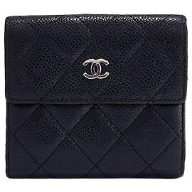 Chanel Classic Caviar Silver Hardware Wallet