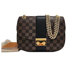 Louis Vuitton Borsa a tracolla Damier Ebene White