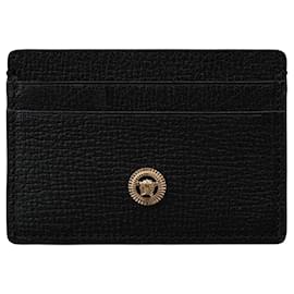 Porta Cartões Medusa Big Preto Dourado - Versace