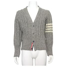 Grauer Wollcardigan für Herren - Thom Browne
