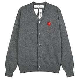 Strickjacke mit V-Ausschnitt Red Heart Grau - Comme Des Garcons