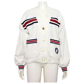 Gucci Jaqueta de jersey técnico feminina branca com Interlocking Web